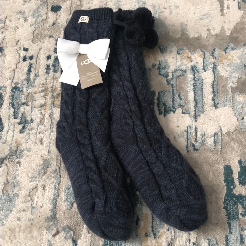 UGG POM POM FLEECE LINED CREW SOCK